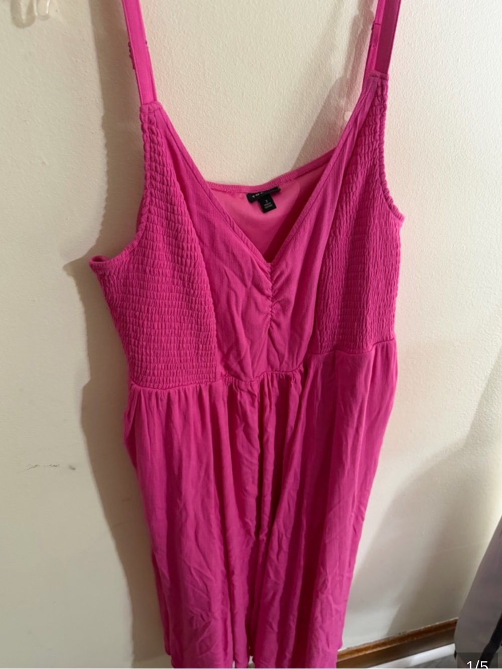 torrid Size 3x Hot Pink Sleeveless Smocked Midi Dress